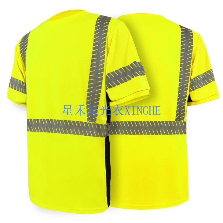 Safety Shirt With Reflective Heat Transfer Film